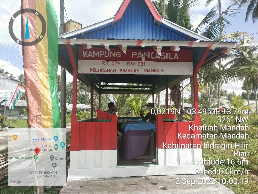 Praka  Hendri Babinsa Koramil 08/Mandah sosialiasi di Kampung Pancasila