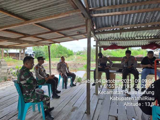 Babinsa Koramil 11/Pulau Burung Laksanakan Pembinaan  SDM Bersama Polsek Pulau Burung