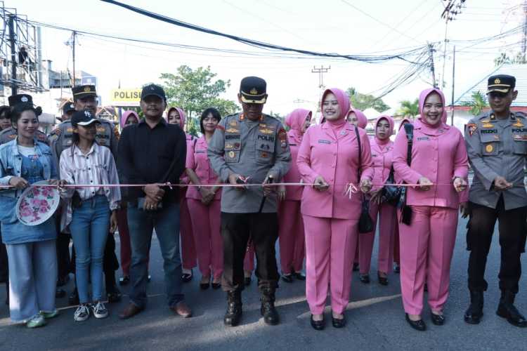 Kapolres Inhil Secara Resmi Buka Pasar Kearifan Lokal dan Bazar UMKM