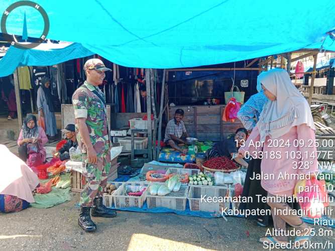 Serda Ronald Manalu Turun Ke Pasar Hari Keempat Lebaran