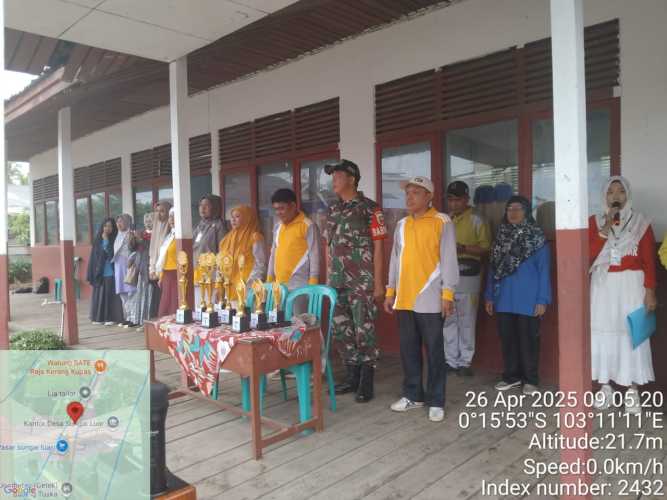 Babinsa Hadiri Pembukaan Perlombaan dalam Rangka Hari Pendidikan Nasional 2025 di Kecamatan Batang Tuaka