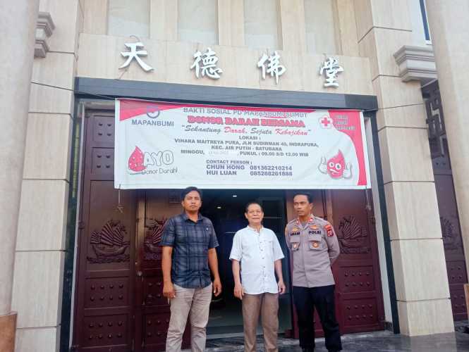 Kapolsek Indrapura Laksanakan Cooling System terhadap Pengurus Vihara Terkait Perayaan Hari Raya Waisak 2569 BE Tahun 2025