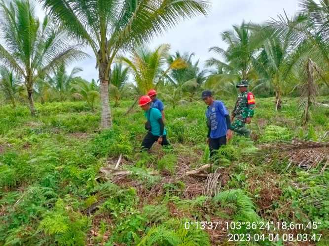 Babinsa Jalankan Patroli Tegakkan  Cegah Karhutlah