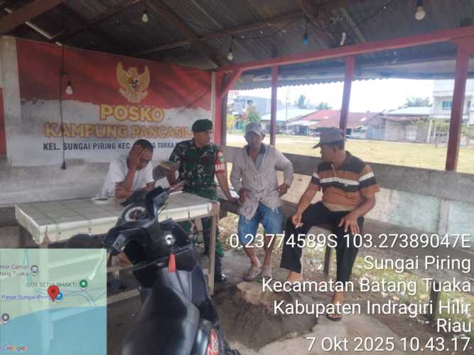 Babinsa Koramil 12/Batang Tuaka Laksanakan Pembinaan SDM, Tekankan Waspada Penipuan Lewat Media Online