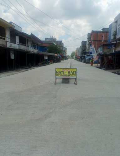 Jalan Pemuda Desa kotabaru Seberida Sudah Pada Tahap Akhir Penyelesaian