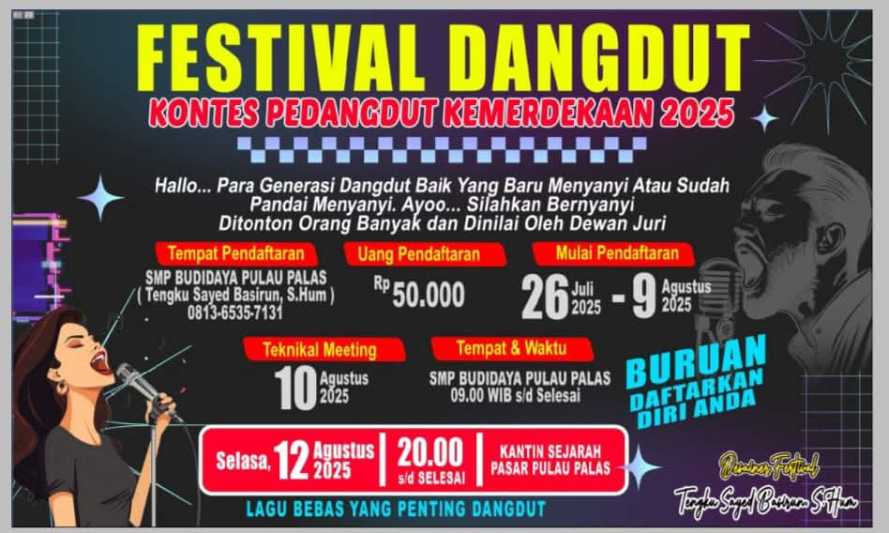 Kontes Dangdut Meriahkan HUT RI ke-80 di Desa Pulau Palas