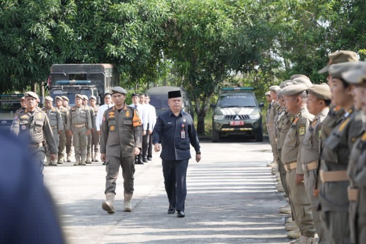 Plt. Bupati Kuansing Pimpin Apel Gelar Pasukan Persiapan Pengamanan Pacu Jalur 2026