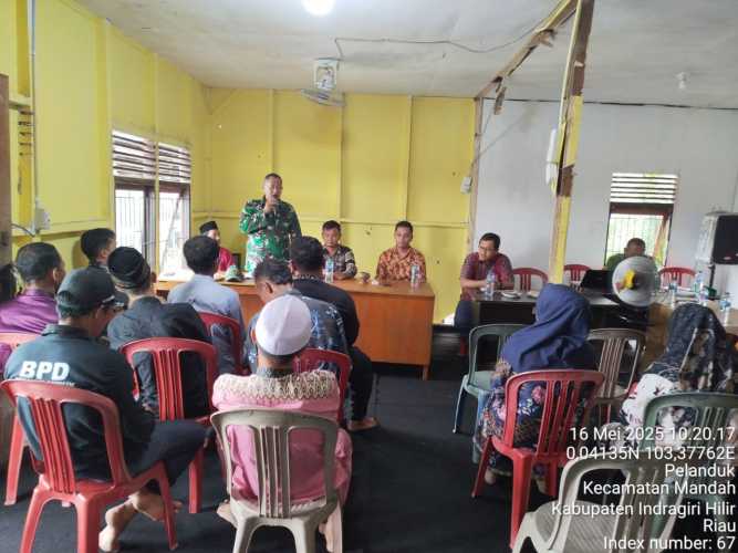 Danramil 08/Mandah Pimpin Diskusi Pengelolaan Perkebunan Sawit Berkelanjutan di PT. Guntung Idamannusa
