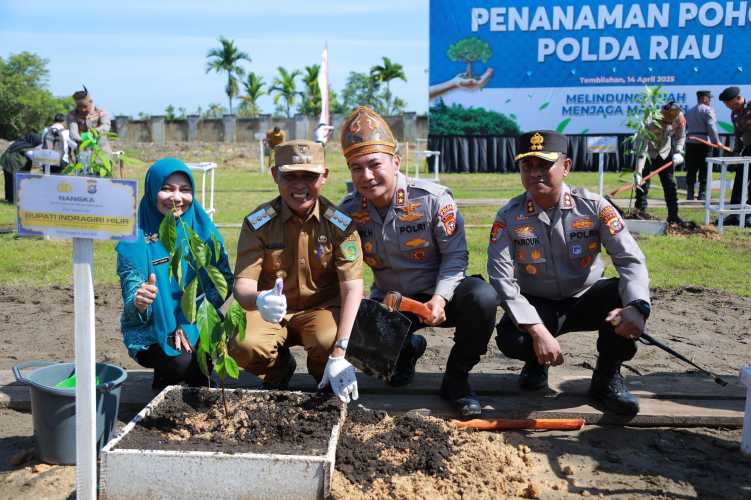 Selain Tanam Pohon, Kapolda Riau Tekankan Personel Polres Inhil Jalankan Tupoksi secara Profesional