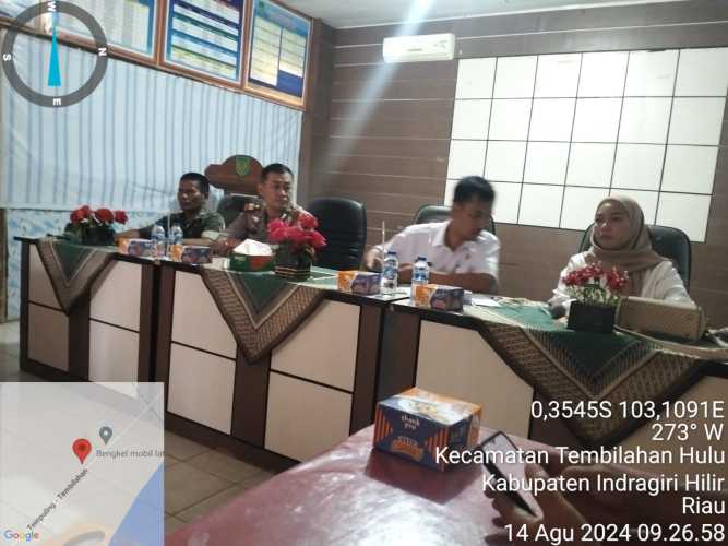 Danpos Hadiri Musyawarah Terkait Rencana Relokasi Terhadap Korban Longsor Parit 6 Kelurahan Tembilahan Barat