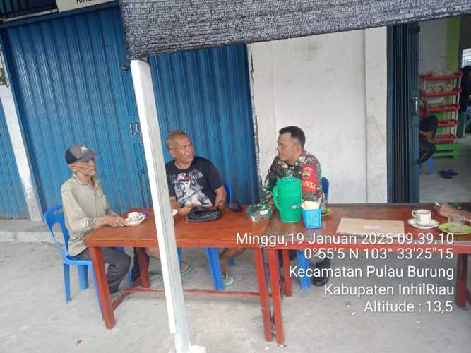 Babinsa Sungai Danai Koramil 11/Pulau Burung: Waspada Banjir!