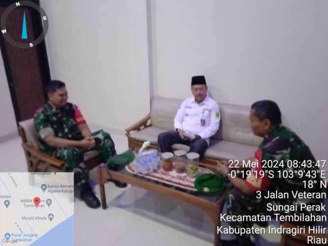 Serka Nuryadi Lakukan konsolidasi dengan Camat Tembilahan