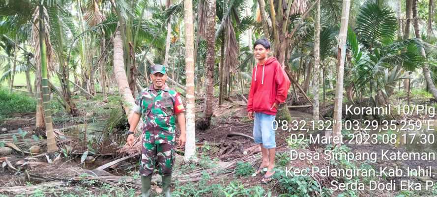 Konsekuen Tangani Karhutlah,Babinsa Bentuk Masyarakat Peduli Api