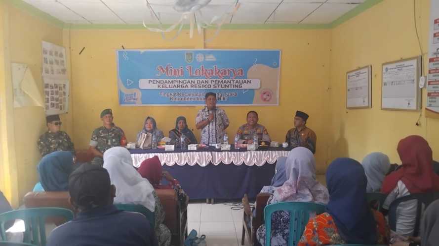 Mini Lokakarya Pendampingan Keluarga Berisiko Stunting Digelar di Desa Sungai Dusun, Camat Batang Tuaka Beri Arahan
