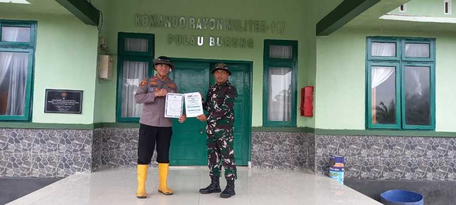 Inovasi Kapolsek Pulau Burung, Dekatkan Maklumat Larangan Bakar Lahan Hingga ke Tingkat Babinsa dan Bhabinkamtibmas