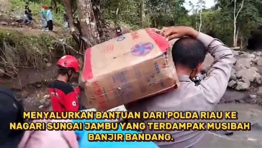 Kepedulian Polda Riau Meneduhkan Korban Bencana Galodo Sumbar, Kapolres Ucapkan Terima Kasih