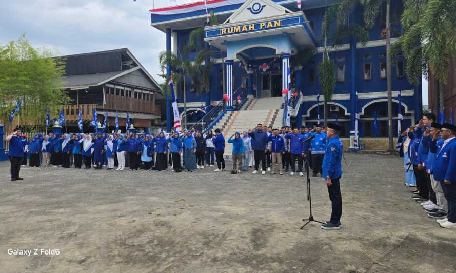 Sahidin Jadi Inspektur Upacara, DPW PAN Riau Warnai HUT RI ke-80 dengan Semangat Kebersamaan