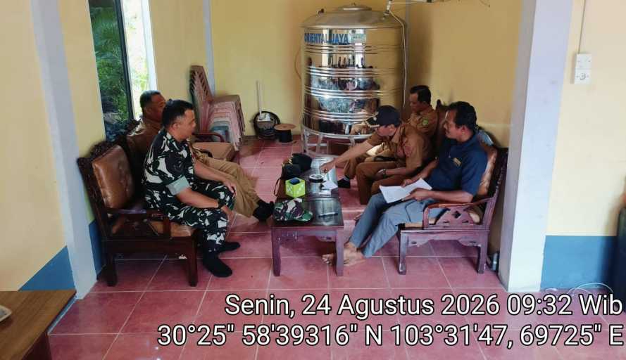 Babinsa Pulau Burung Laksanakan Dukops Teritorial Perluas Jaring Ter dengan Pemerintah Setempat