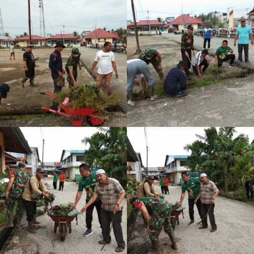 Danramil Pimpin Gotong Royong Pagi