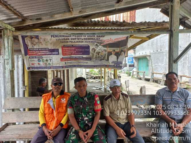 Babinsa Koramil 08/Mandah Perkuat Sinergi dengan Warga melalui Komsos, Tekankan Peran Aktif dalam Kamtibmas