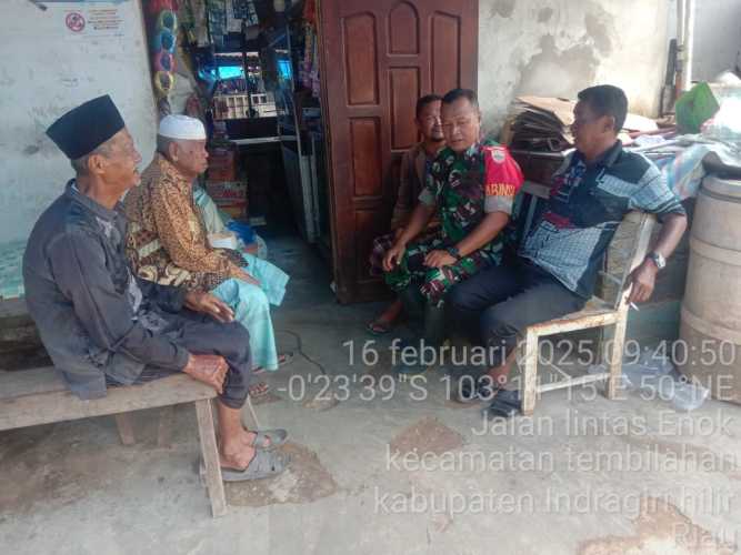 Babinsa Berharap sahabat Karib TNI Mendukung Tatanan Kamtibmas di Wilayahnya