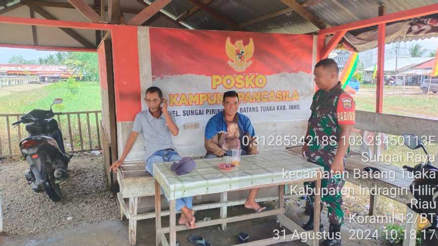 Babinsa Sungai Raya Memperkokoh Kebersamaan dengan Tokoh Masyarakat