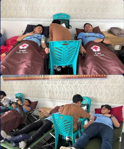 KSOP Kelas IV Tembilahan Ikuti Donor Darah Peringati HUT TNI ke-80