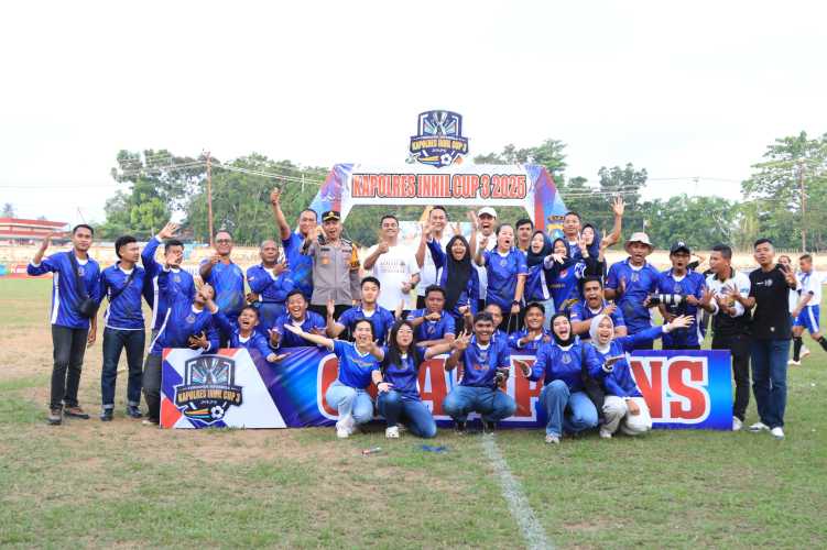 Disaksikan Ribuan penonton, Final Tournement sepakbola Kapolres Inhil cup 3 berlangsung meriah.