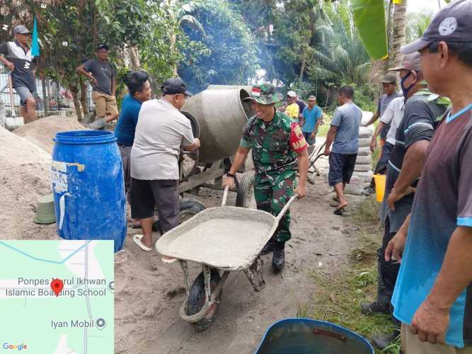 Dandim 0208/Asahan Tinjau dan Laksanakan Bakti Sosial Pembangunan di Masjid Nurul Iman Bersama Komunitas Trail
