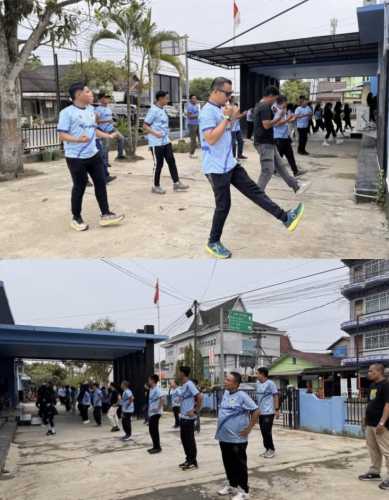 KSOP Kelas IV Tembilahan Gelar Senam dan Gotong Royong, Wujud Nyata Dukung Indonesia Asri dan Pererat Sinergi Antarinstansi