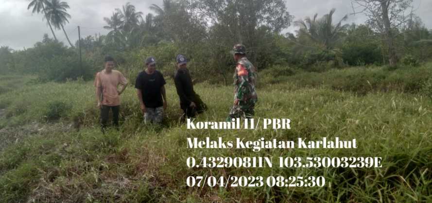 Babinsa Patroli Karhutlah Gabungan Terintegrasi