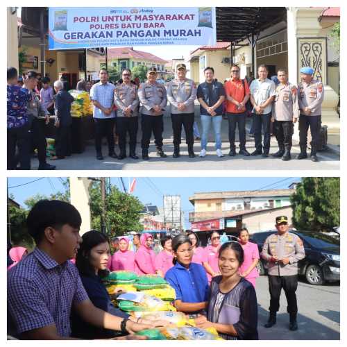 Polres Batu Bara Bersinergi dengan Perum Bulog Cabang Asahan Gelar “Gerakan Pangan Murah” untuk Stabilkan Harga dan Bantu Masyarakat