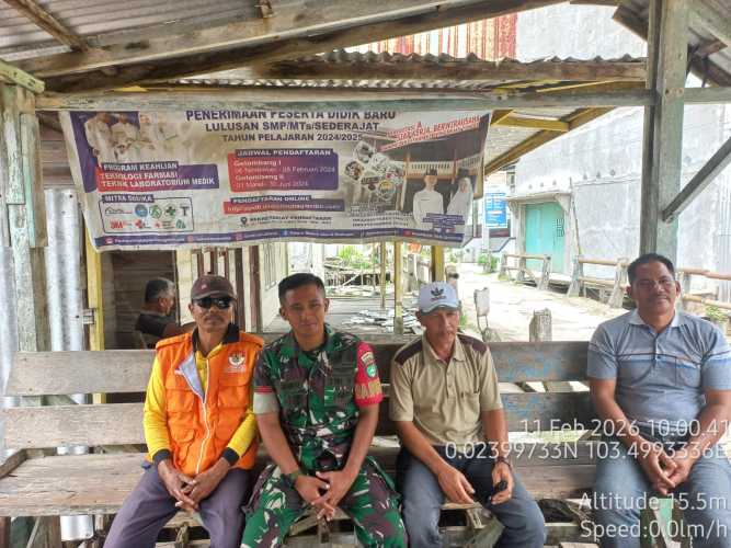 Babinsa Mandah Perkuat Silaturahmi Jelang Ramadan