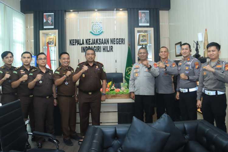 Polres Indragiri Hilir Pererat Sinergitas dengan Kejaksaan Negeri Inhil pada Hari Bakti Adhyaksa ke-66
