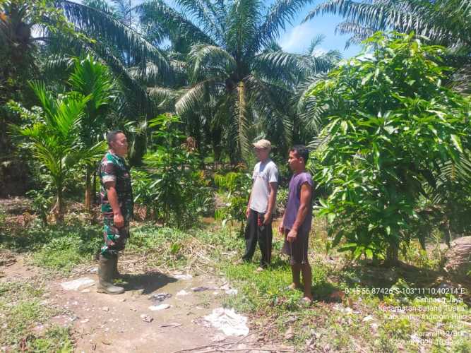 Dalam Penanganan Karhutlah,Serda Siswanto Terus Berkoordinasi dengan Masyarakat