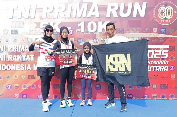 Kakak dan Adik Raih  Juara TNI Prima Run Kodim 0208 Asahan