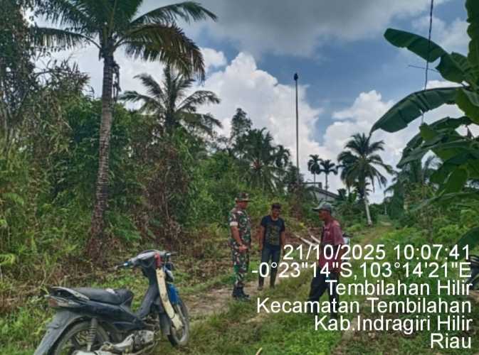 peran Babinsa dalam sosialisasi tapal batas dan monitoring lahan pertanian serta perkebunan