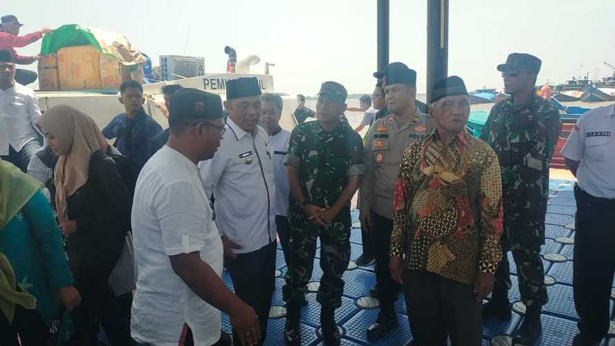 Danramil Pulau Burung Sambut Kunjungan Safari Ramadhan  Pj.Bupati di Wilayahnya