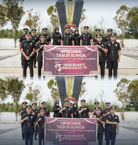 Imigrasi Tembilahan Gelar Upacara Tabur Bunga Memperingati Hari Bhakti Ke -75