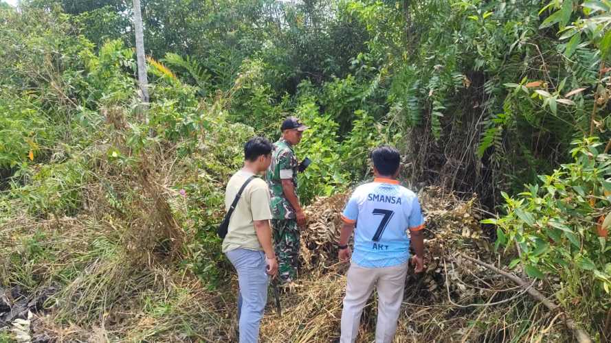 Babinsa Koramil 01/Tembilahan Gelar Patroli Tapal Batas di Kel. Sungai Beringin, Verifikasi Koordinat Wilayah
