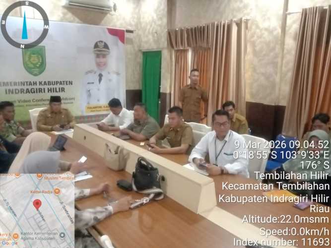 Peltu Jaharzam Wakili Dandim 0314/Inhil Hadiri Rakor TPID, Bahas Stabilitas Harga Jelang Idul Fitri