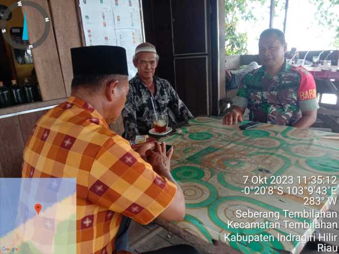 Manfaatkan Duk Ops Babinsa Sertu M.Yasin Jamu Tokoh Masyarakat