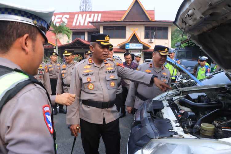 Polres Inhil Gelar Apel Kesiapsiagaan, Kapolres Tekankan Deteksi Dini dan Pengamanan Humanis