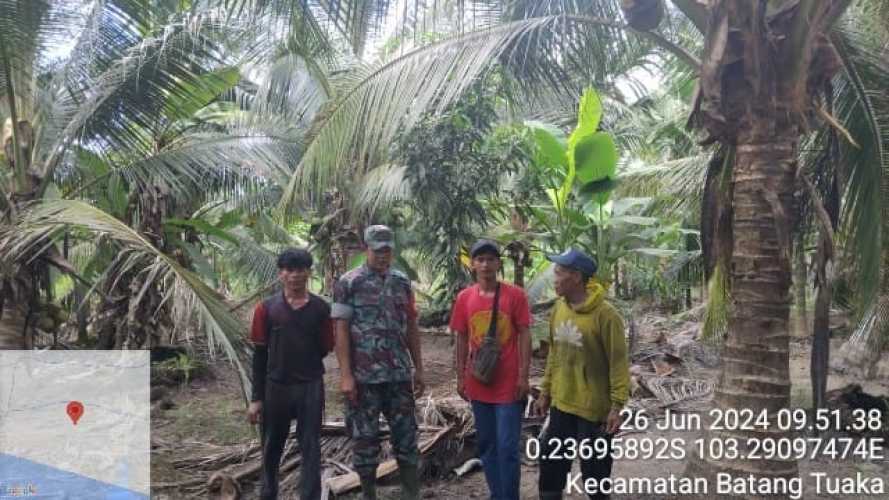 Babinsa Sungai Piring Gelar Patroli Karhutla.