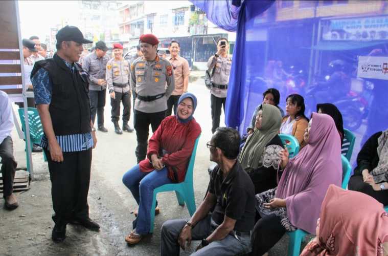 Pj. Bupati Bersama Forkopincam Tembilahan Hulu Memantau Situasi dan Kondisi Keamanan Pelaksanaan Pemilu