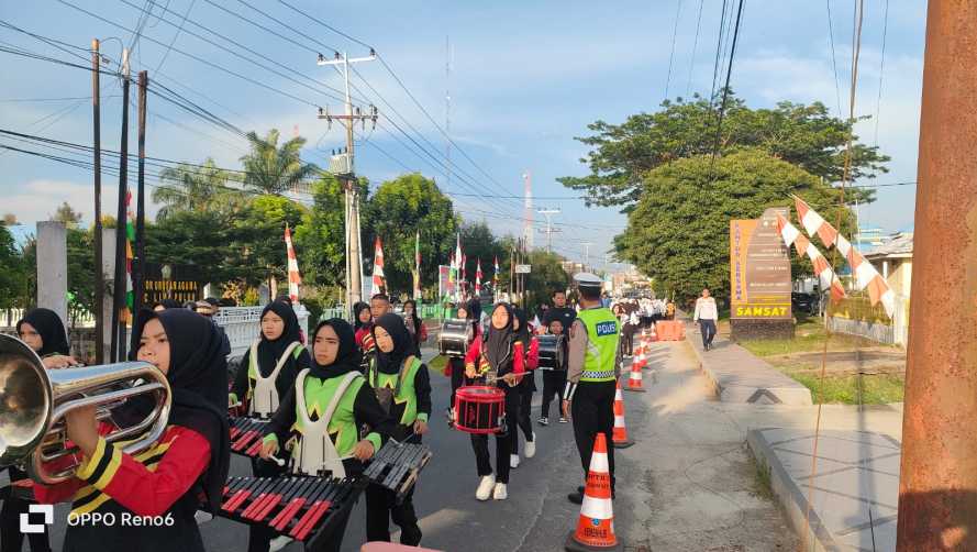 Polres Batu Bara Jaga Ketertiban Lalu Lintas di Momen HUT RI ke-80