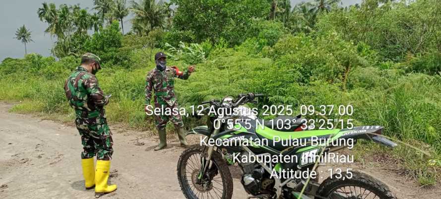 Babinsa Koramil 11/PBR Gencar Patroli, Pastikan Wilayah Bebas Karhutla