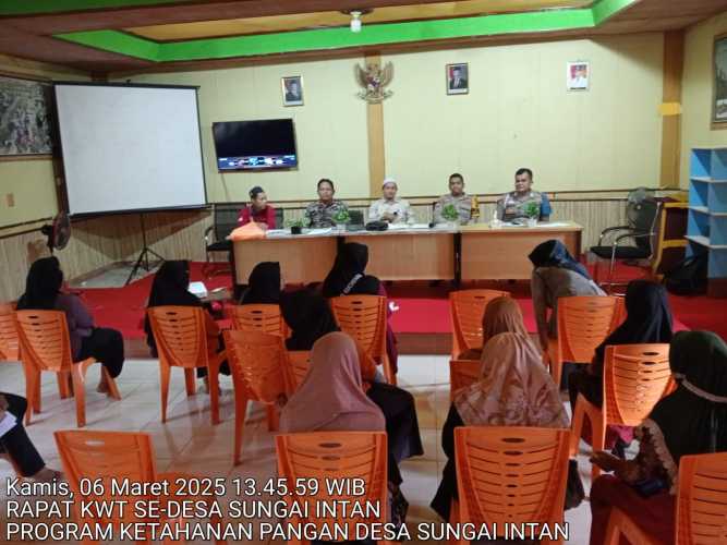 Rapat Kelompok Wanita Tani Desa Sungai Intan Digelar untuk Dukung Program Ketahanan Pangan