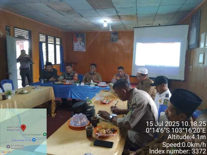 Rapat Koordinasi Awal Semester II Kecamatan Batang Tuaka Fokus pada Ketahanan Pangan dan Pemberdayaan Desa