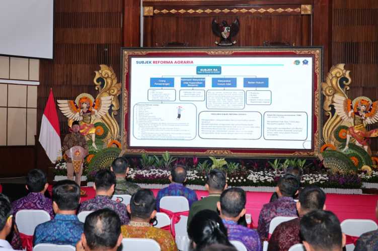 Buka Rakor GTRA Provinsi Bali, Menteri Nusron Ingatkan Kepala Daerah Prioritaskan Masyarakat Miskin sebagai Subjek TORA